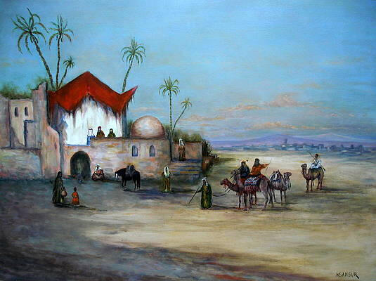 a moroccan village 36x48 x0.75 inches