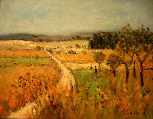 A french landscape 16x20x0.75 inches