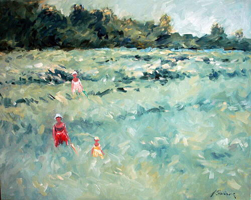 A morning stroll 24x30 inches