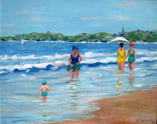 A beach conversation 16x20x0.75 inches