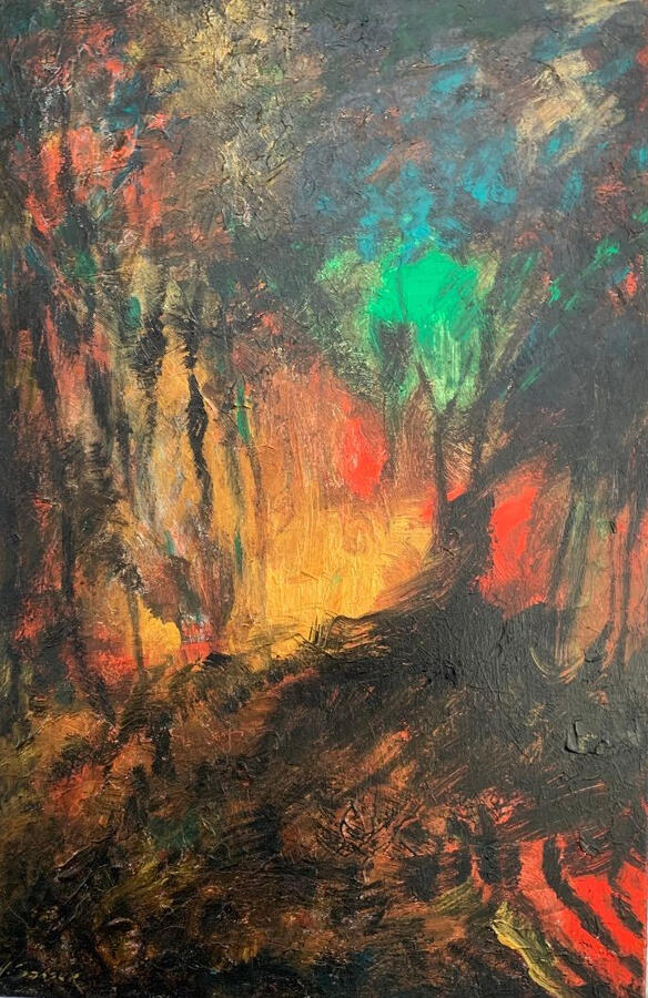 Lit scape 24x36 inch acrylic on canvas