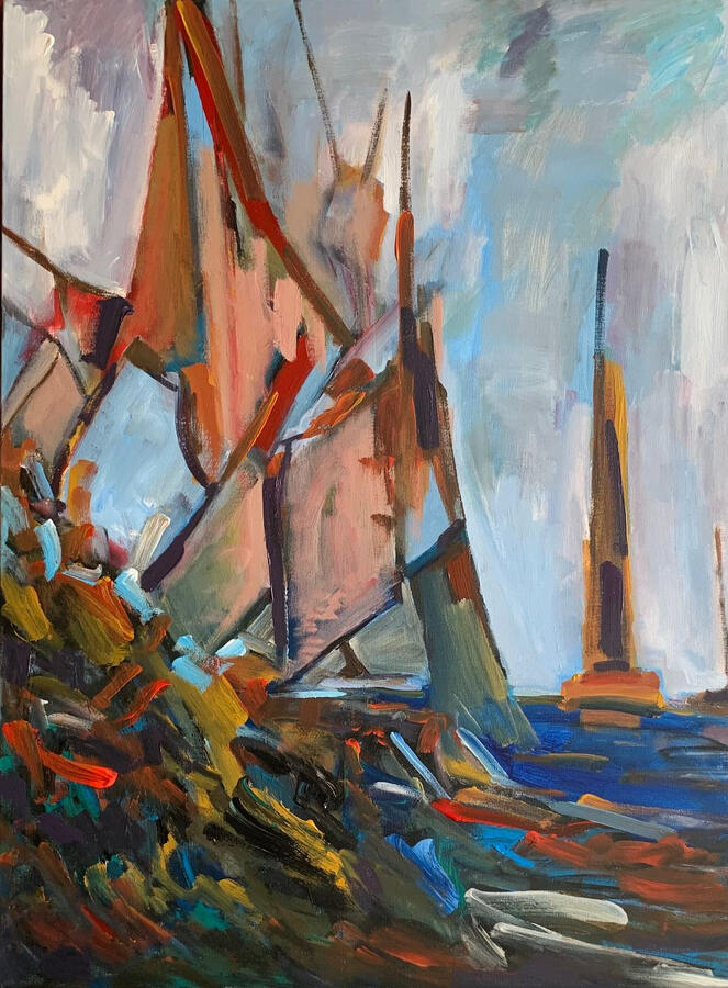 Mutiny 30x40 inches , acrylic paint on canvas