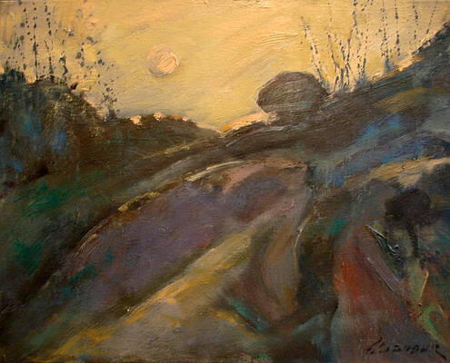 A violet landscape 16x20x0.75 inches