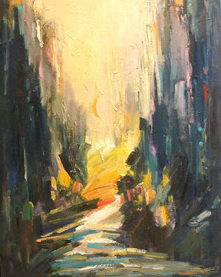 Bright yellow moon 24x30x0.75 inches