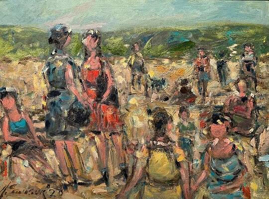 At a park 18x24 inch