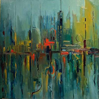 New York skyline 36x36x1.5 inches