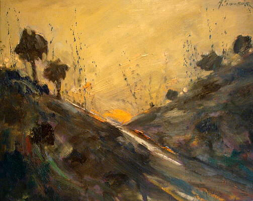 a valley sunset 16x20x0.75 inches