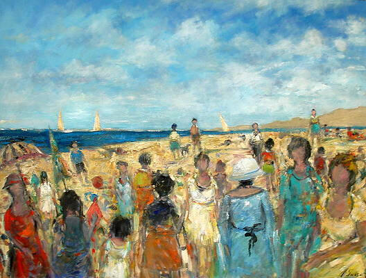 a beach picniic 36x48x0.75 inches 2900 USD